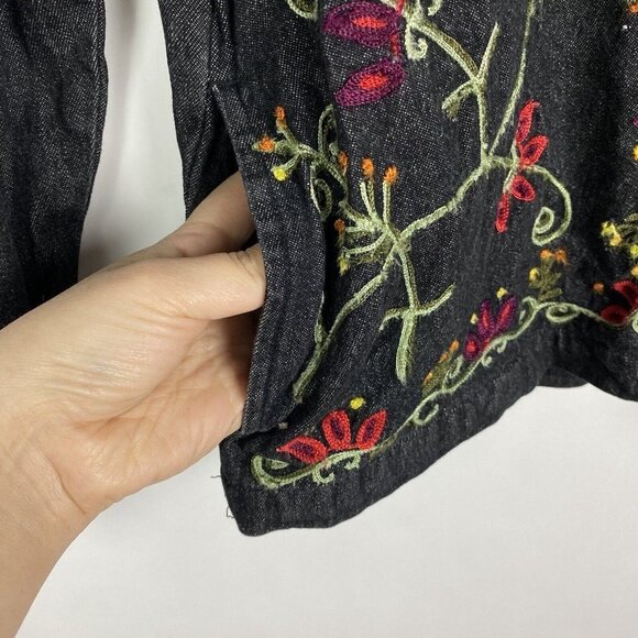 Shaver Lake Floral Embroidered Denim Jacket - Picture 8 of 12